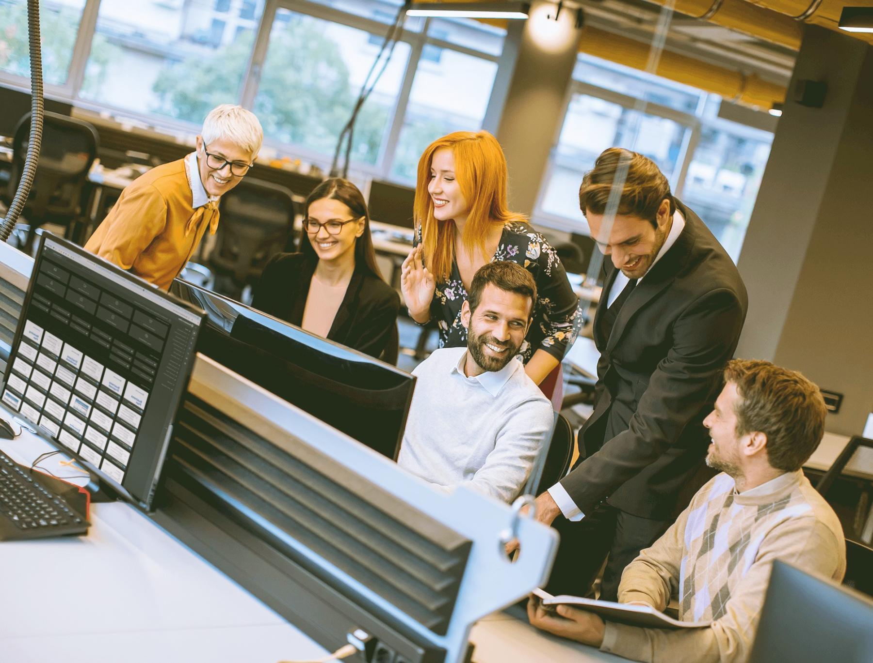 Diverse group engaged in collaborative learning environment